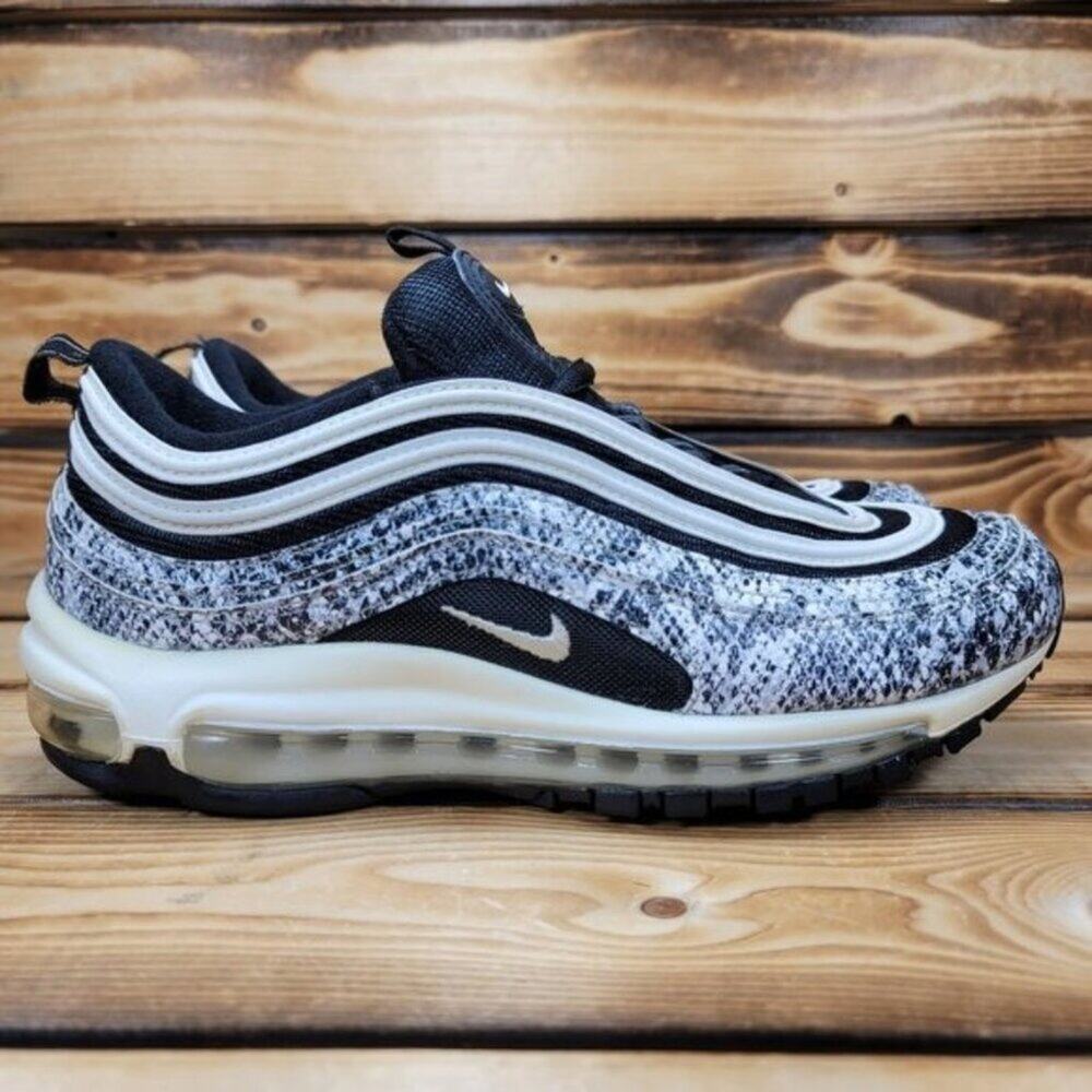 Nike Air Max 97 Women’s Size 8.5 Snake Print Black White Cocoa Casual Sneakers